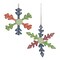 Melrose Snowflake Christmas Ornaments - 5.5" - Multi-Color - Set of 6